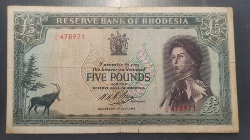 Rodesia rhodesia pounds - rhodesia, 5