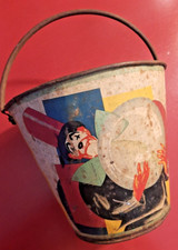 SECCHIELLO DI LATTA-CLOWN CIRCO ANNI 30 OLD VINTAGE TIN