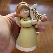 EGAN Angelo Verde Con Luna 2008 Decorazione Albero Natale Misure 11x5 cm RARO