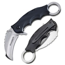 BÖKER MAGNUM® Alpha Kilo Karambit coltello pieghevole tattico 440A G10 nero 01RY115