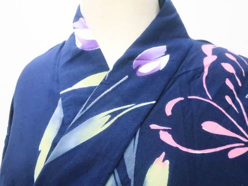 Kimono giapponese yukata blu - yukata,
