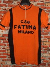 EROICA MAGLIA SHIRT MAILLOT BICI CICLISMO VINTAGE 70'S MILANO 50% LANA RICAMATA