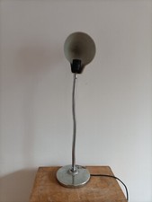 Lampada da tavolo laboratorio vintage con paralume flessibile a collo d'oca 1950