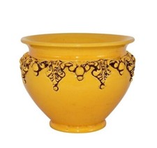 Italian ceramic cachepot vase - italian,