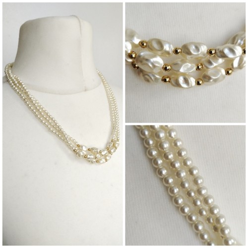 Collana multi perla finta - multi,
