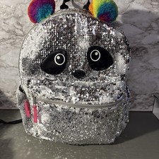 Backpack Wonder Nation Sequin Panda School or Travel two Zip Comp 2 Side Pockets