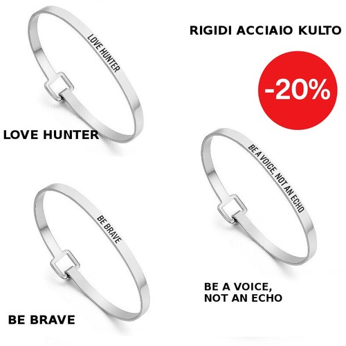 Bracciale rigido uomo - bracciale, acciaio