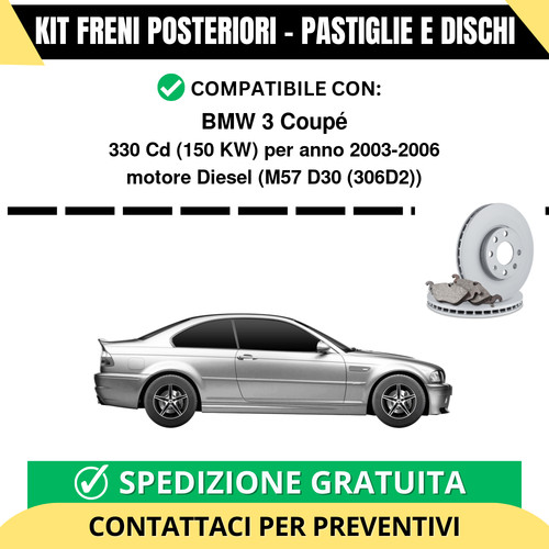 Kit freni posteriori per bmw - per,