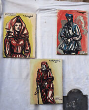 Dipinto CAPREDONI R. olio quadro costume sardo vintage