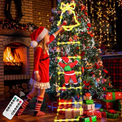 Babbo natale scala led - babbo,