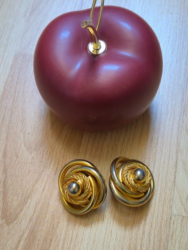 Orecchini clip vintage oro - a,