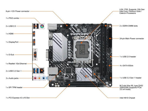 Asus prime h610i - prime, h610i-plus