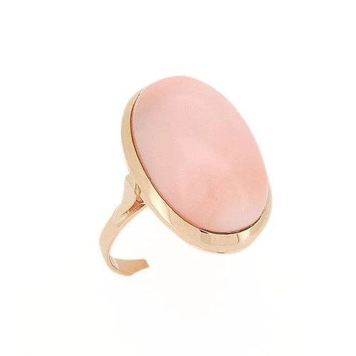 Anello corallo rosa oro - corallo,