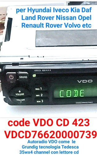 Autoradio renault vdo 423 - autoradio,