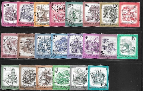 Autriche 1973 22 timbres - 1973/83,