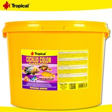 Tropical 11 L Cichlid Color Flakes XXL | Mangime principale che migliora il colore