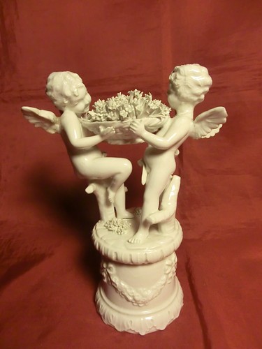 Soprammobile antico con angeli - soprammobile,