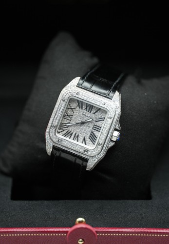 Cartier santos 100 donna 35mm - santos,
