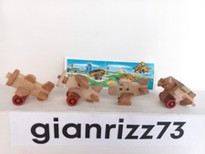  Sorpresine Kinder Aeroplanini Legno K99/68/69/70/71 Con Cartina 