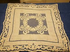 Centro quadrato lino,filo