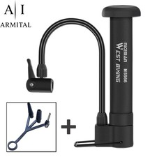 Mini Pompa Bici 80 PSI Valvola Schrader Gonfiatore a Pavimento MTB Strada