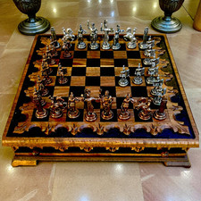 Set scacchi mitologia vintage