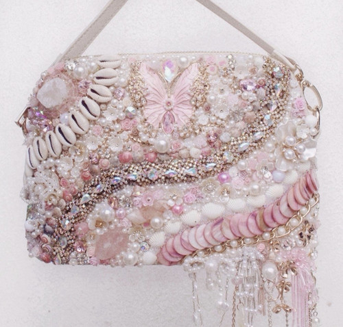Borsa rosa bianca con - rosa/bianca,