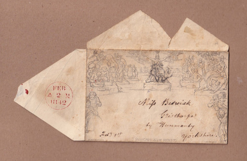 1840 busta nera mulready - 1d,