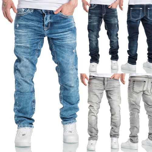 Jeans uomo cuciture - , spesse