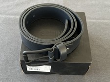 Cintura Uomo Blu, Vera Pelle Made In Italy