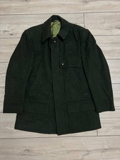 Cappotto uomo vintage Loden National Boos caccia tiro giacca kaki taglia 50 44 pollici 