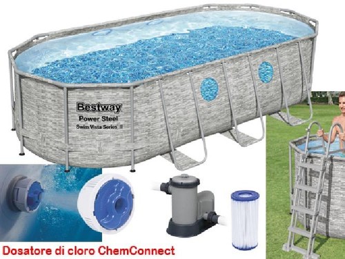 Piscina ovale fuori terra - piscina,