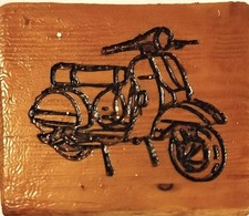 Mini incisione su legno Vespa