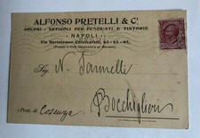 Cartolina Pubblicitaria Colori Articoli per fuochisti e tintorie Napoli c3
