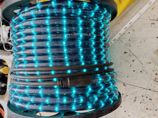 Bobina 50 metri TUBO LED luminoso luce Blu 220v  LUCE FISSA USATA  SOLO 2 VOLTE