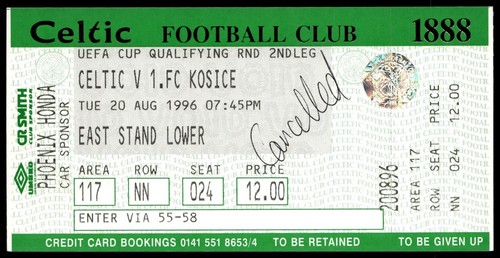 Biglietto 1996 celtic vs - biglietto,