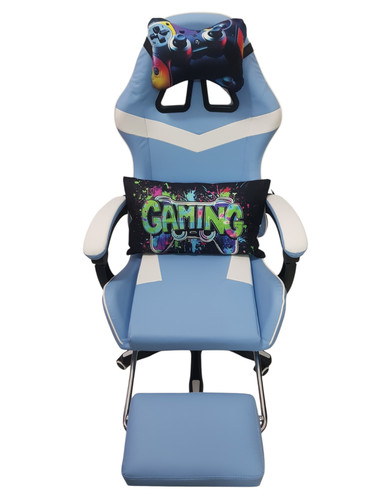 Poltrona gaming azzurra sedia - poltrona,