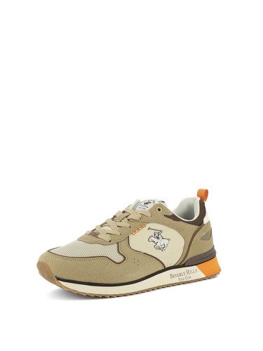 Sneakers stringate uomo beige