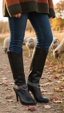 Donna metallo argento stivale - metallo,