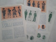 Ritaglio Giornale anno 1913 L'abito del Guerriero - Tipi di costume Militari 