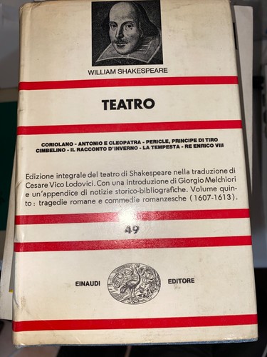 Shakespeare teatro einaudi - shakespeare,,
