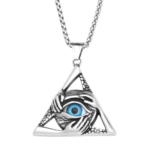 Collana triangolare acciaio - collana,