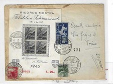 STORIA POSTALE - 1946 REPUBBLICA MOSTRA MILANO C.40 IN QUARTINA + COMP. E/8830 