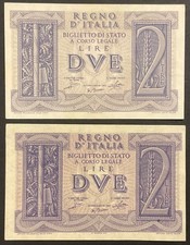 2 LIRE 1939 BIGLIETTO DI STATO