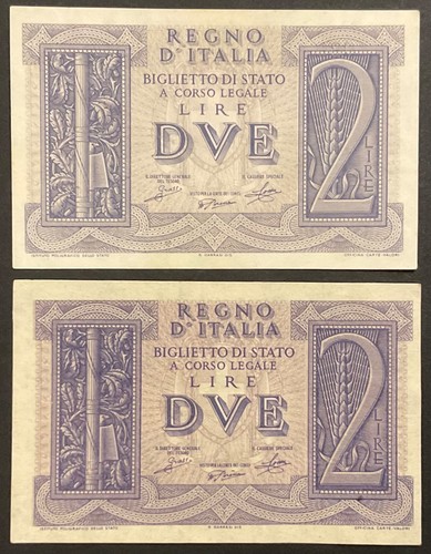 Lire 1939 biglietto stato - lire, di