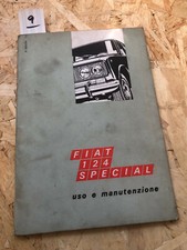 FIAT 124 SPECIAL -  MANUALE USO MANUTENZIONE - ORIGINALE, NO PDF/CD/COPIE