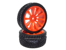 COPPIA DI RUOTE COMPLETE CON INSERTO ON ROAD 1/10 CERCHI CROMATI STRADALE HIMOTO