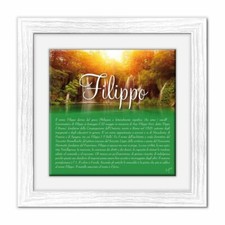 Quadro mattonella Ceramica Modern 29x29 cm con significato del nome Filippo