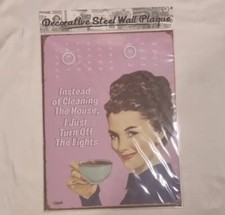 Targa calendario in metallo