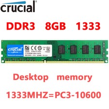 CRUCIAL DDR3 8 GB 1333 MHz 8 GB PC3-10600 memoria desktop RAM 240 pin DIMM 1,5 V